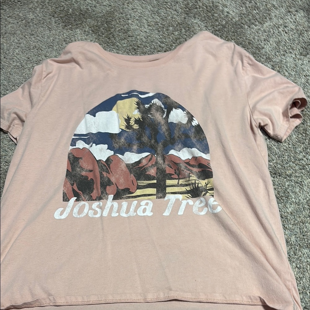 Pink Joshua Tree Graphic T-Shirt